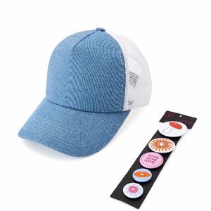 💜 No Boundaries Women's Trucker Hat with Pins